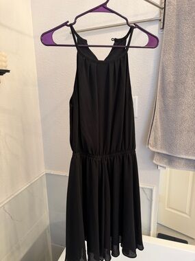 Banana Republic Black Sleeveless Halter Mini Dress
